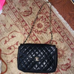 black vintage authentic Chanel purse